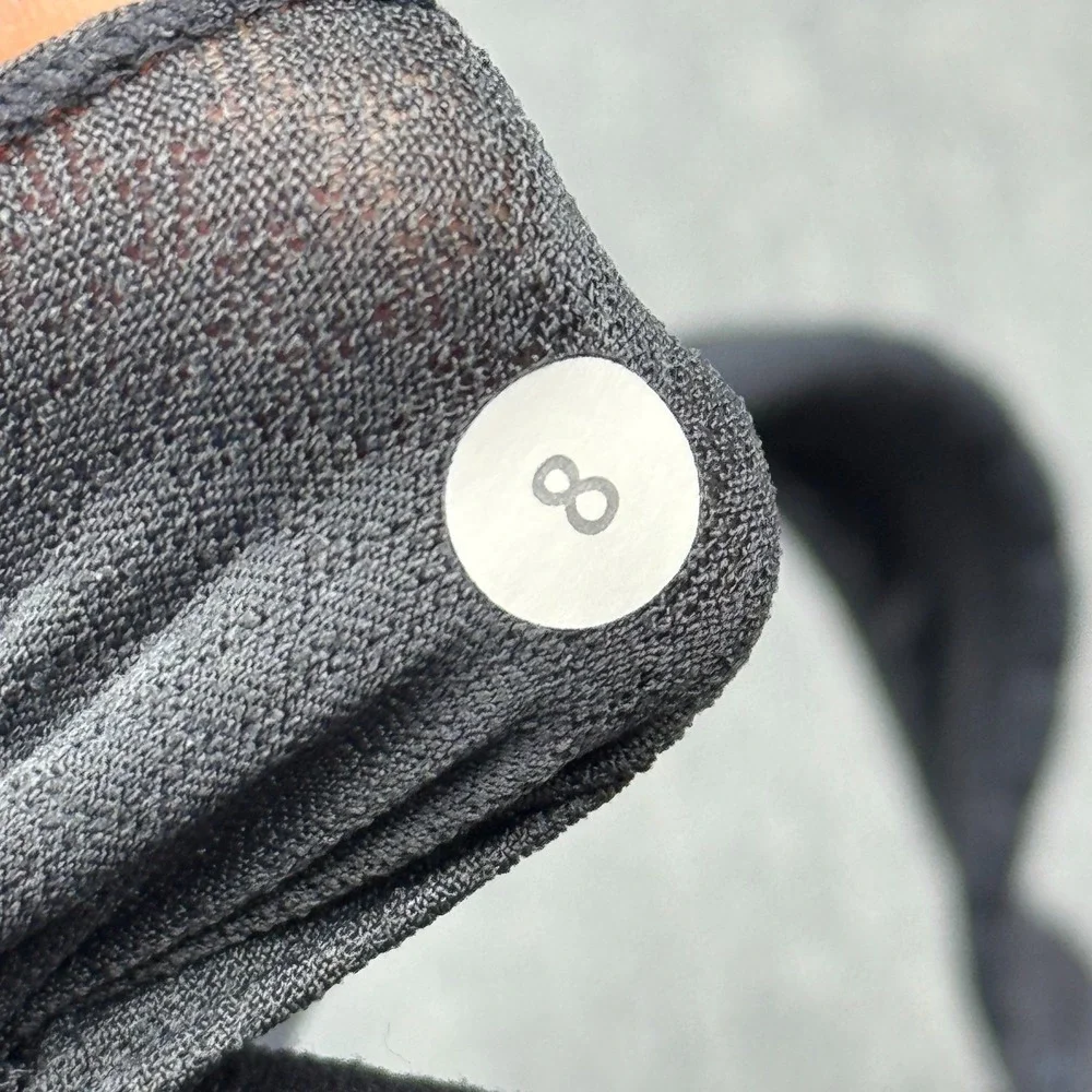 Lululemon Tank Top Womens 8 Gray Power Dance Stretch Racerback Yoga Gym Athletic